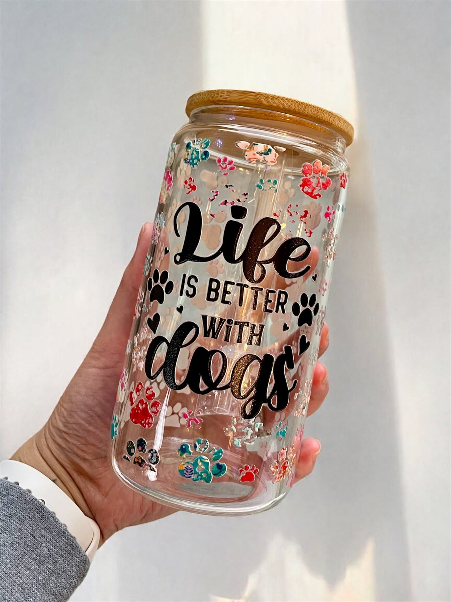 Life is Better with Dogs 16oz Glass Libby Drinkware